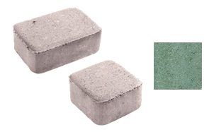 Плитка тротуарная, в комплекте 2 камня, Классико 1КО.6, зеленый, завод Выбор