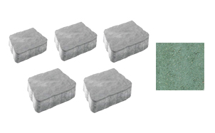 Плитка тротуарная, в комплекте 5 камней, Антик 3А.6, зеленый, завод Выбор