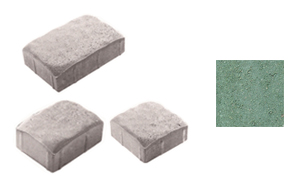 Плитка тротуарная, в комплекте 3 камня, Урико 1УР.6, зеленый, завод Выбор