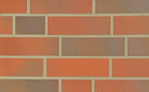 Клинкерная фасадная плитка ABC Ziegelriemchen Altona rot-bunt гладкая NF10, 240*71*10 мм